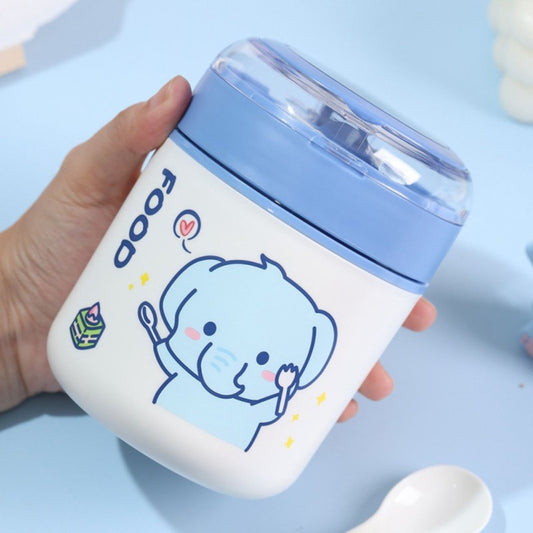 (480-8) 530ML S.S INS BREAKFAST BOWL WITH HANDLE & SPOON