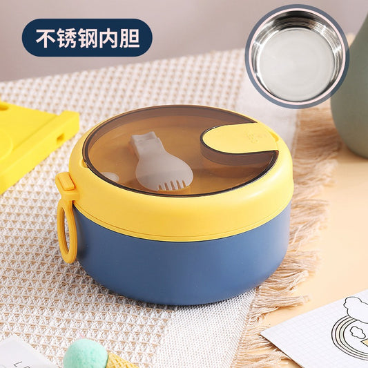 (488-9) 900ML S.S INS LEAKPROOF BOWL WITH FOLDABLE SPOON