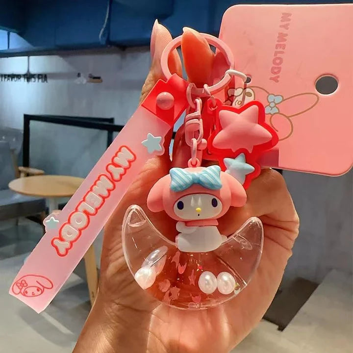 Sanrio Moon water Glitter keychain
