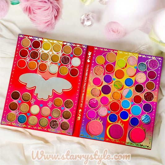 COCO-B Complete Makeup Palette| Two Folding Layers| 73 Colours Makeup Palette