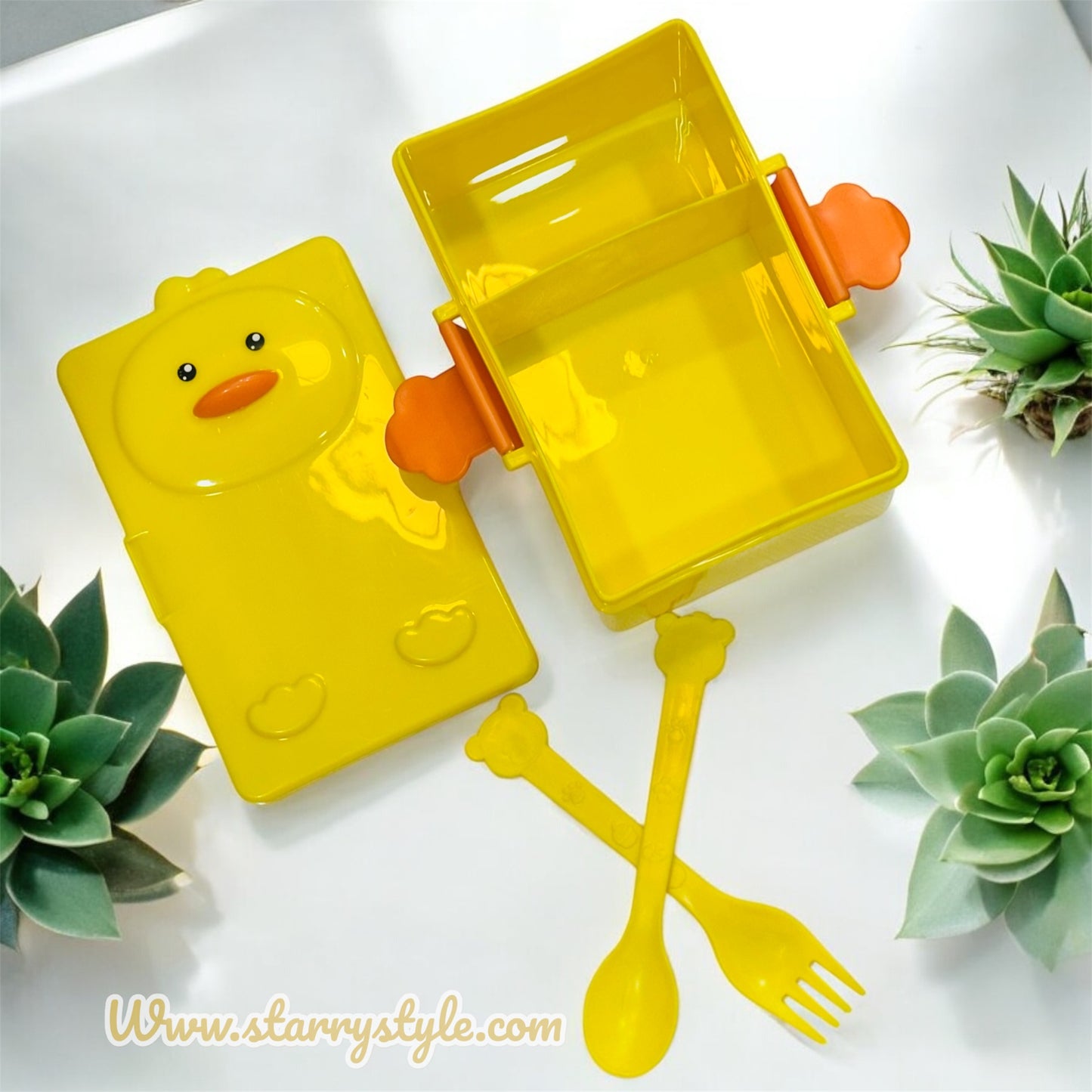 Duck Style Lunch Box| Comes with a Cutlery Set