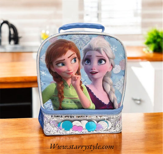 Frozen Theme|  Insulated Lunch & Picnic Bag | Multipurpose Bag | Dual Compartment