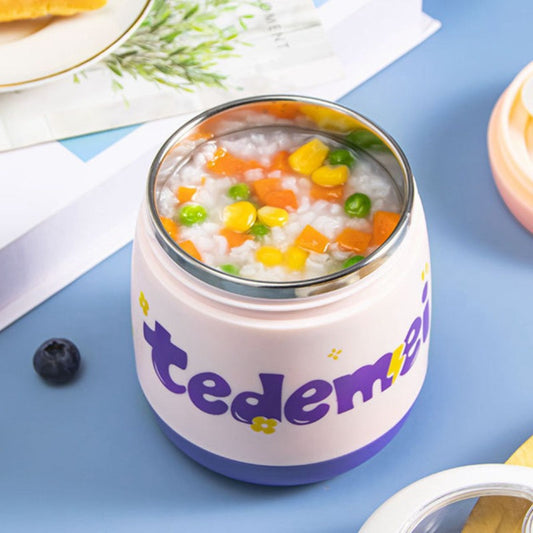 TEDEMEI (480-2) 450ML TEDEMEI S.S INSULATED BREAKFAST BOWL WITH FOLDABLE SPOON