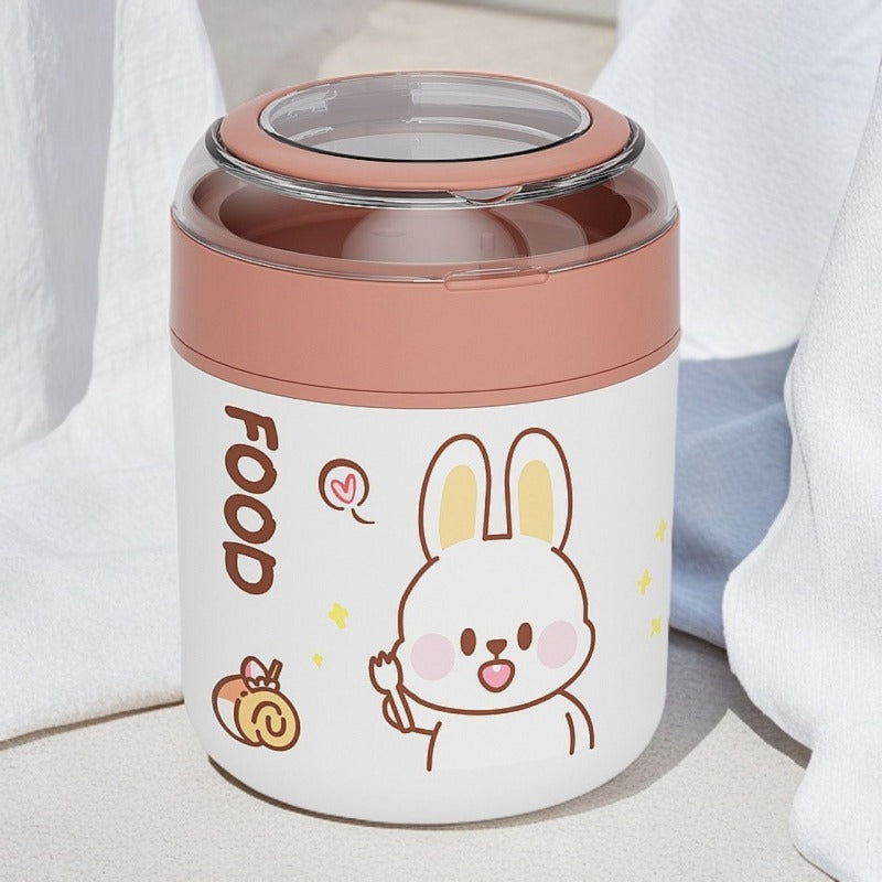 (480-8) 530ML S.S INS BREAKFAST BOWL WITH HANDLE & SPOON