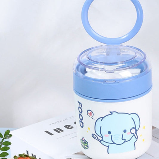 (480-8) 530ML S.S INS BREAKFAST BOWL WITH HANDLE & SPOON