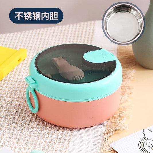 (488-9) 900ML S.S INS LEAKPROOF BOWL WITH FOLDABLE SPOON
