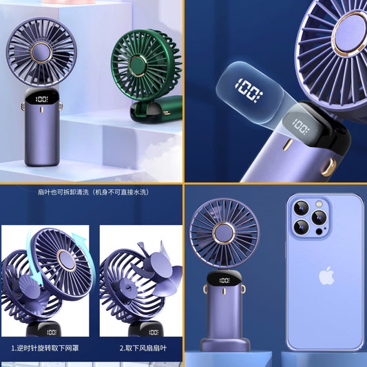 5 SPEED MODES || PORTABLE USB HAND WITH LED DISPLAY - 360° ROTATION || 380-1