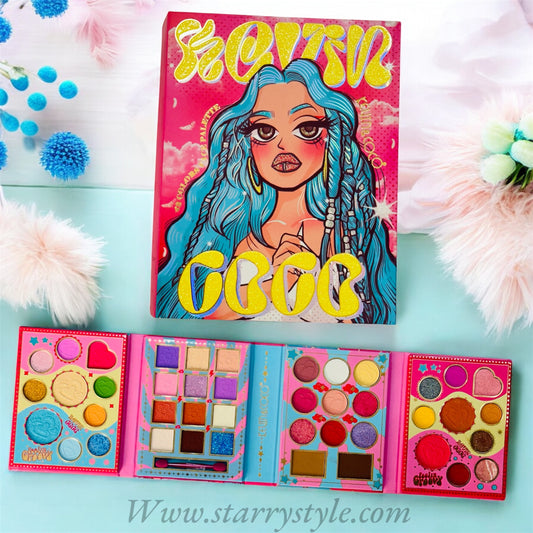 Coco-C Complete Makeup Palette | Four Layer Folding Booklet