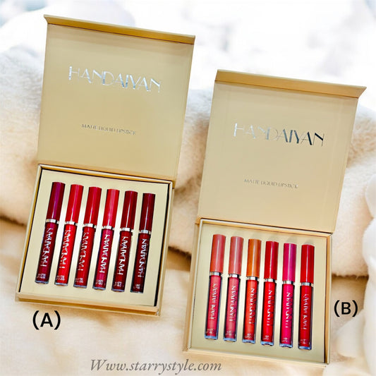 Handaiyan Lipstick Set | Set Of 6 Lipsticks | Matte Liquid Lipstick