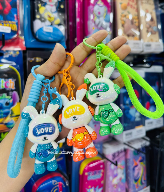 Chrome bear Keychain