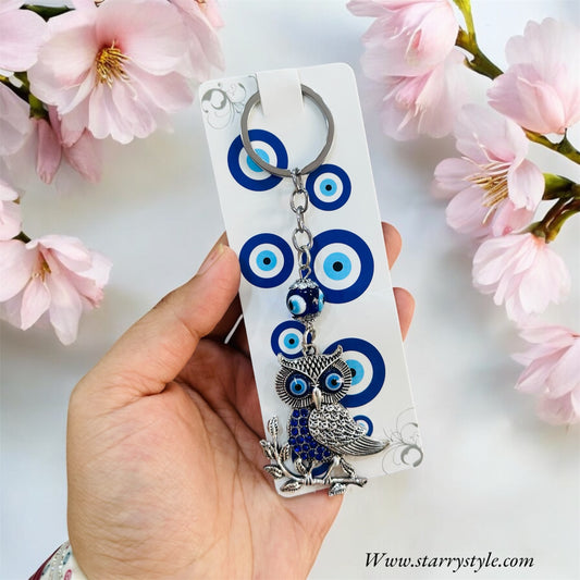 Owl Evil Eye Keychain