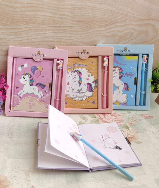 Unicorn Diary With Pen